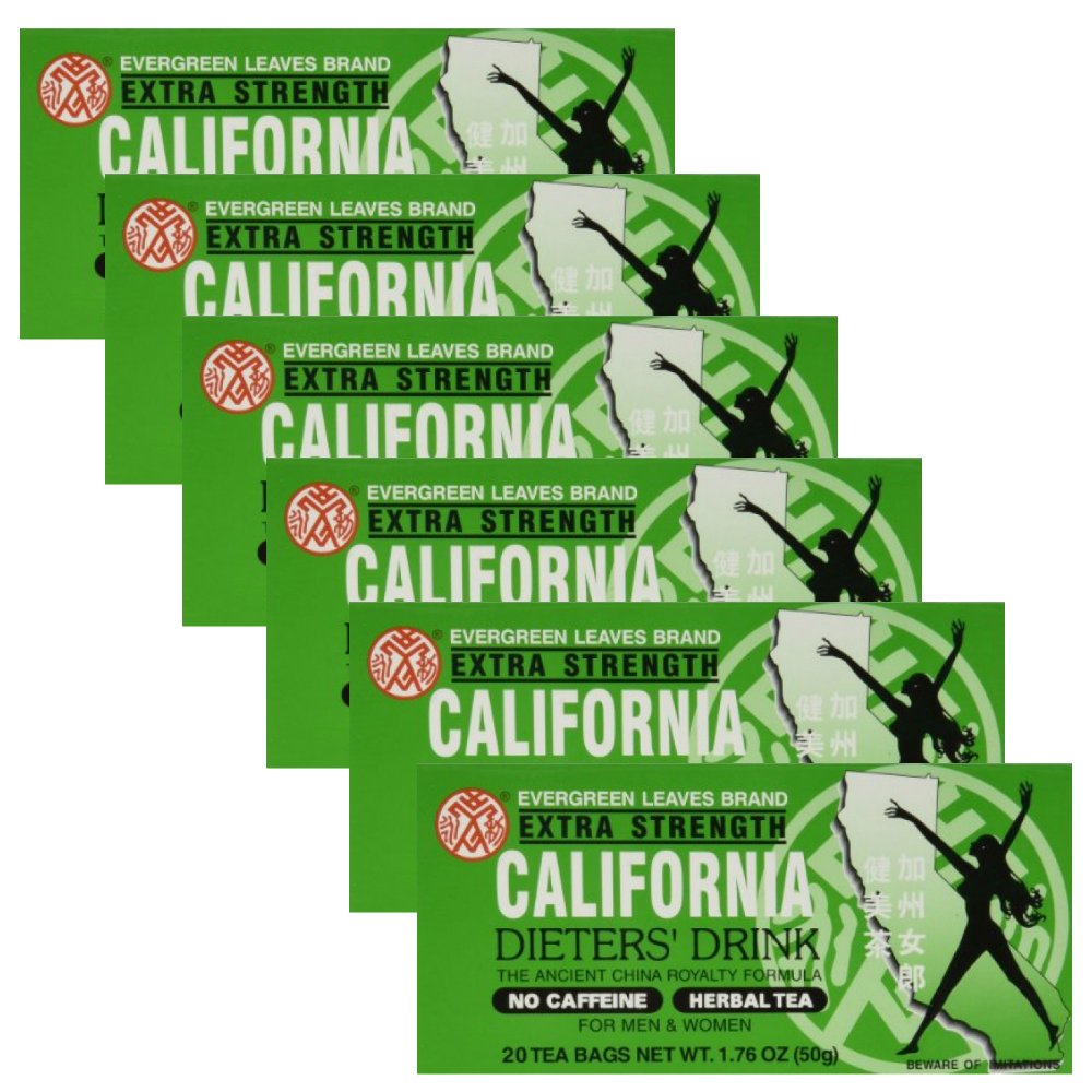 California Dieter’s Drink Extra Strength Tea — 6 × 20 Bags