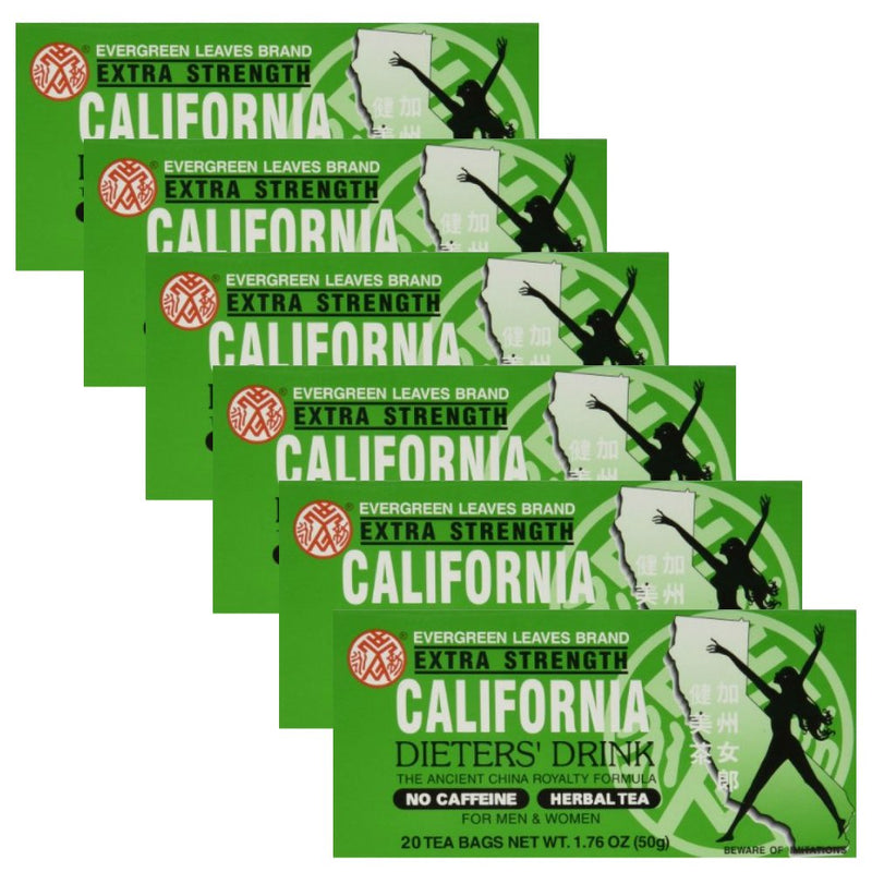 California Dieter’s Drink Extra Strength Tea — 6 × 20 Bags
